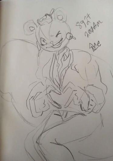 this is a redraw of nutty (from happy tree friends) I did for one of my friends. his style is heavily based on another artists style